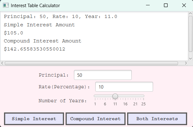 Interest Calculator