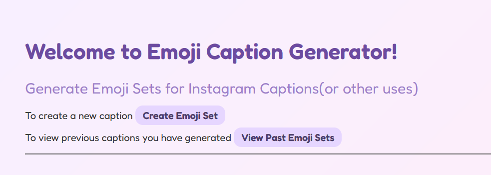 Emoji Caption Generator